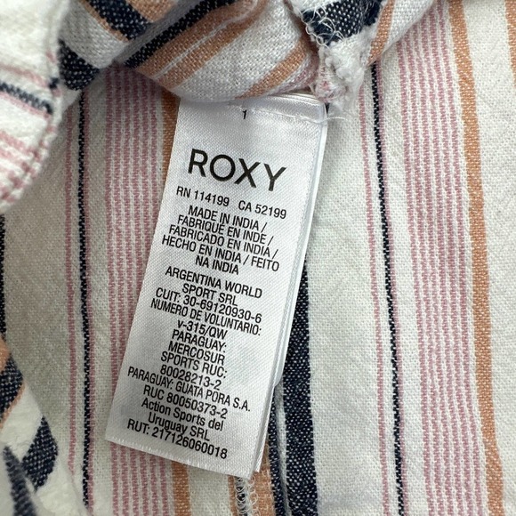 Roxy Live Lovely Button Front Linen Tank Top Size XS - Picture 7 of 14